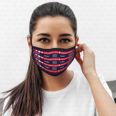Personalized Dog Gift Idea - Keep America Great Red Lines For Dog Lovers - Cloth Mask